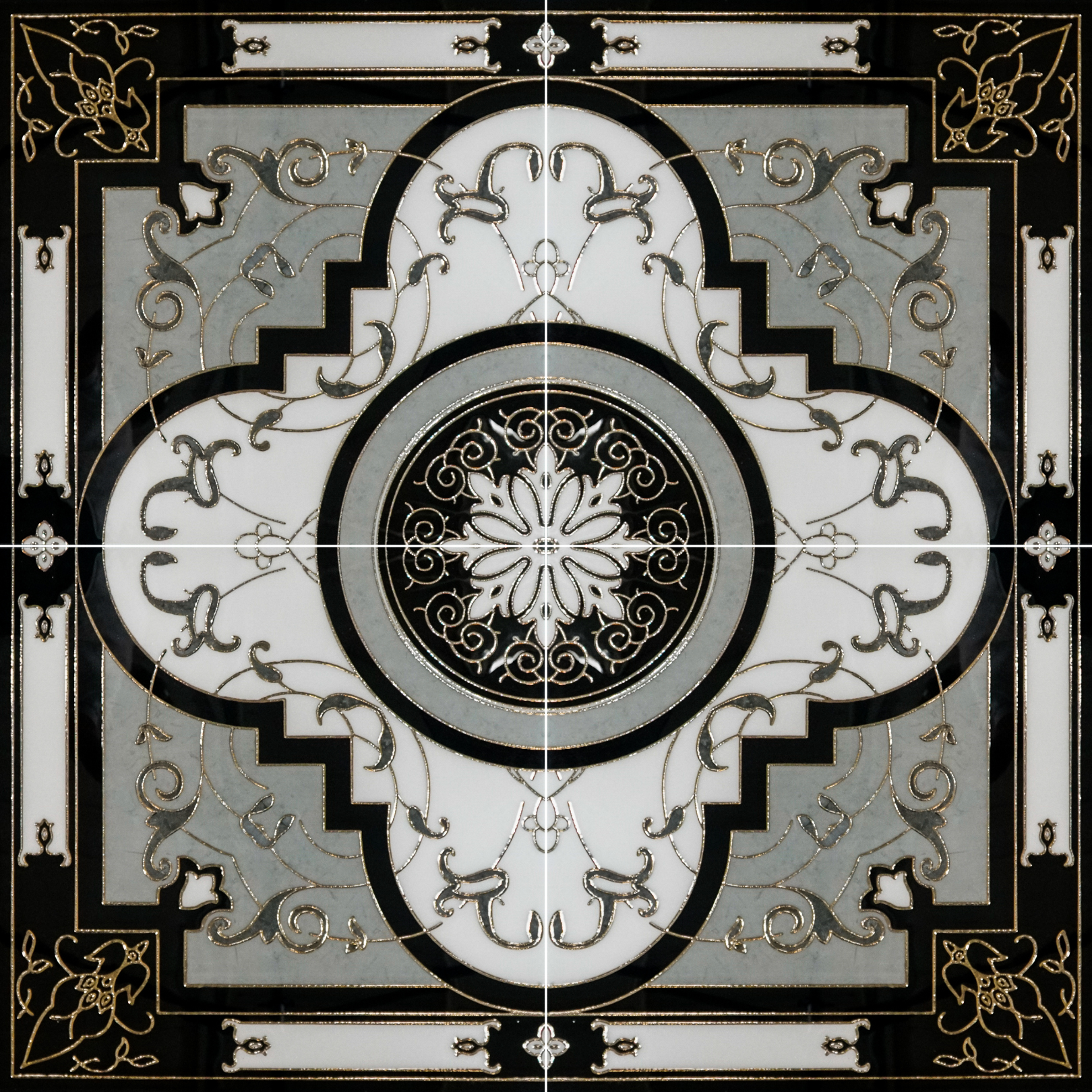 Modena Decor 60cm x 60cm Wall & Floor Tile (4 Tile Set)